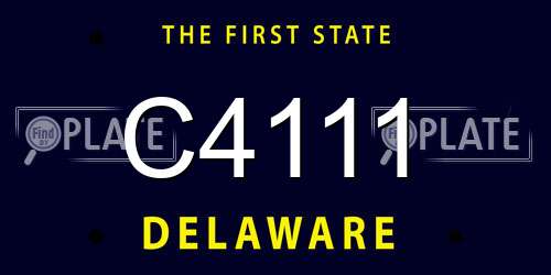 C4111 Delaware License Plate