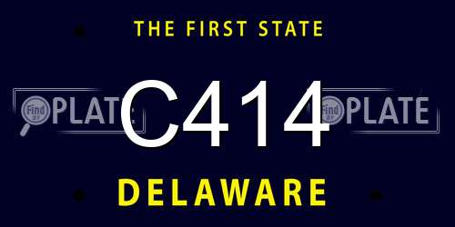 C414 Delaware License Plate