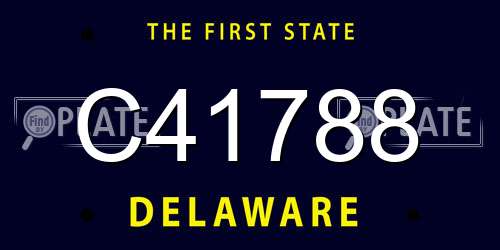 C41788 Delaware License Plate