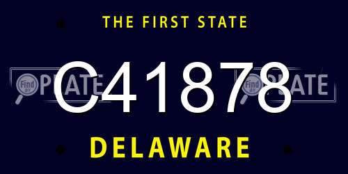 C41878 Delaware License Plate