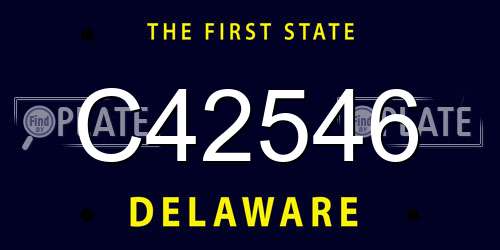C42546 Delaware License Plate