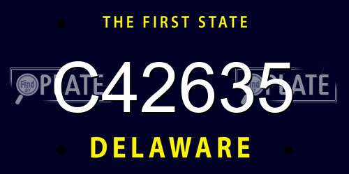 C42635 Delaware License Plate