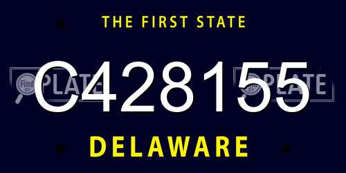 C428155 Delaware License Plate
