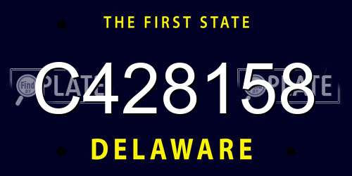 C428158 Delaware License Plate