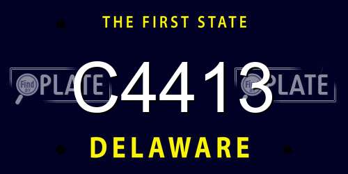 C4413 Delaware License Plate