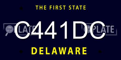 C441DC Delaware License Plate