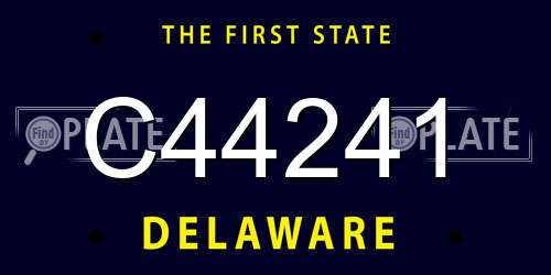 C44241 Delaware License Plate