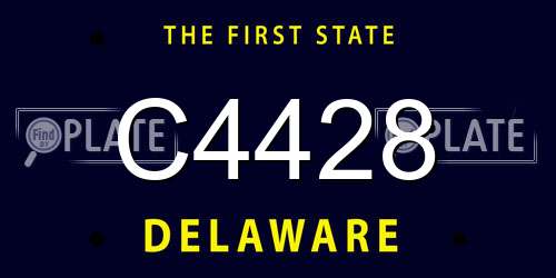 C4428 Delaware License Plate
