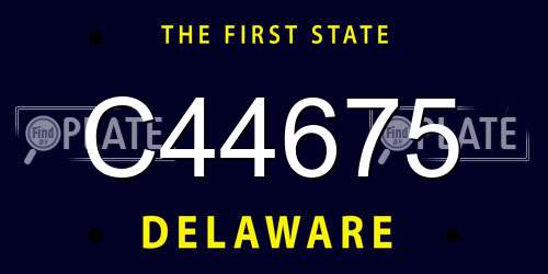 C44675 Delaware License Plate