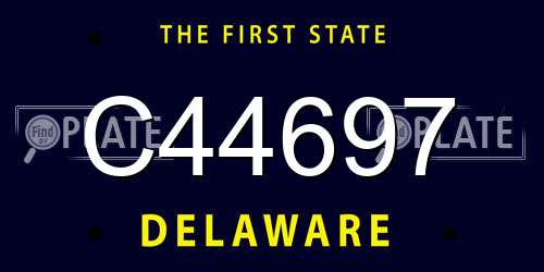 C44697 Delaware License Plate