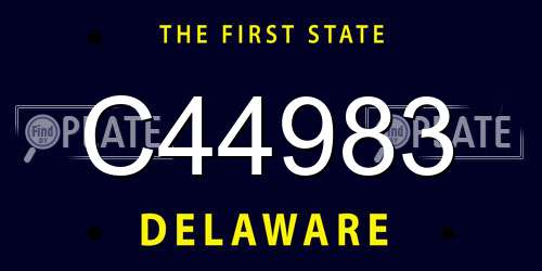 C44983 Delaware License Plate