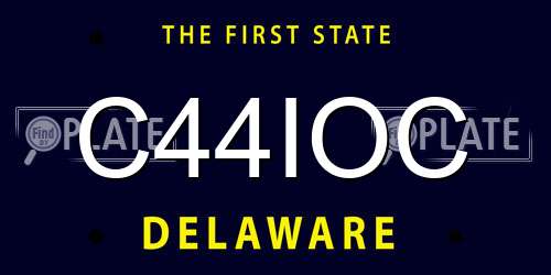 C44IOC Delaware License Plate