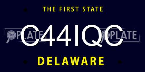 C44IQC Delaware License Plate