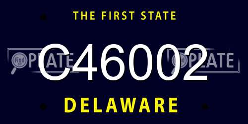 C46002 Delaware License Plate