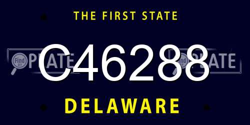 C46288 Delaware License Plate