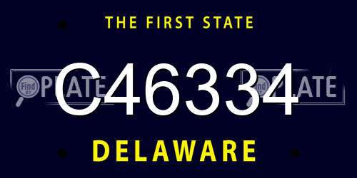 C46334 Delaware License Plate