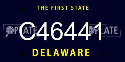 C46441 Delaware License Plate