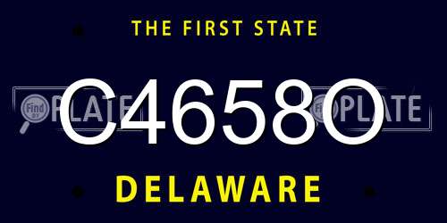 C4658O Delaware License Plate