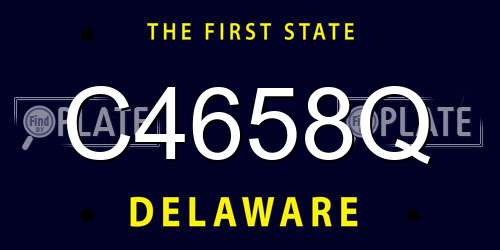 C4658Q Delaware License Plate