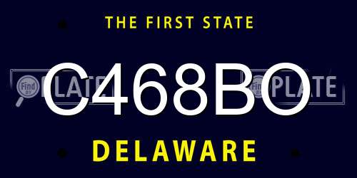 C468BO Delaware License Plate