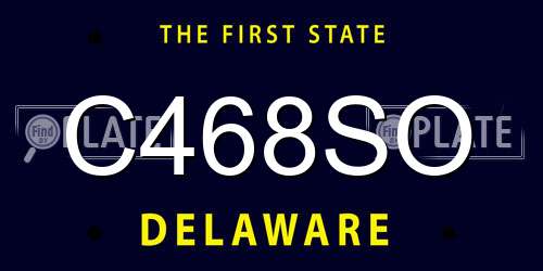 C468SO Delaware License Plate