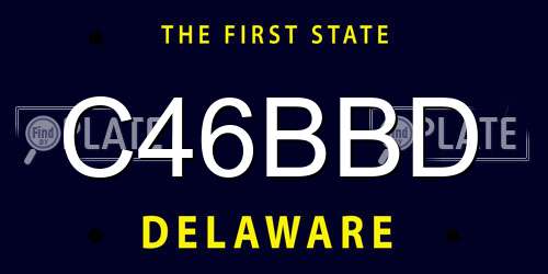 C46BBD Delaware License Plate