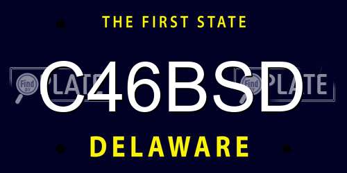 C46BSD Delaware License Plate