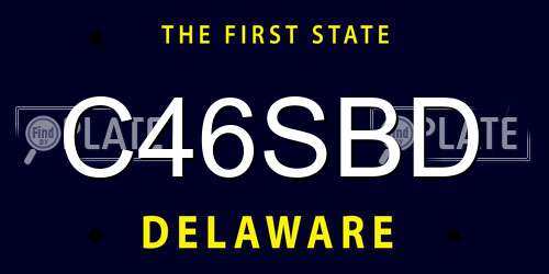 C46SBD Delaware License Plate