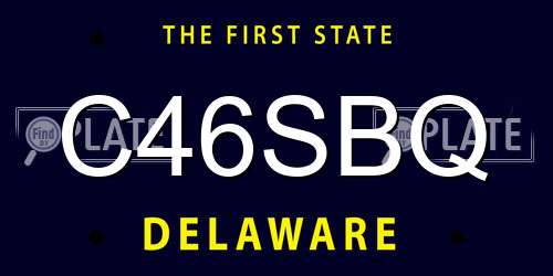 C46SBQ Delaware License Plate