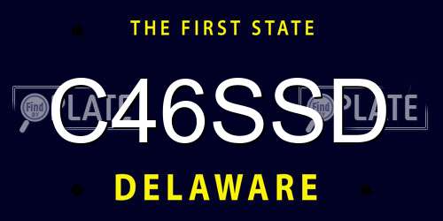 C46SSD Delaware License Plate