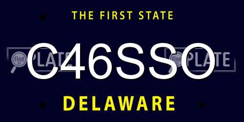 C46SSO Delaware License Plate
