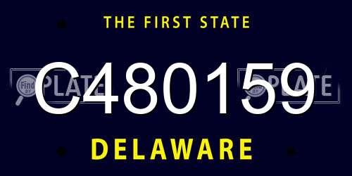 C480159 Delaware License Plate