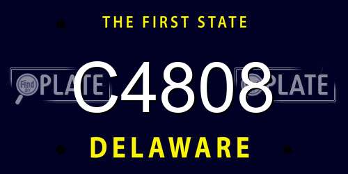 C4808 Delaware License Plate
