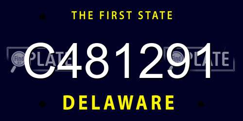 C481291 Delaware License Plate