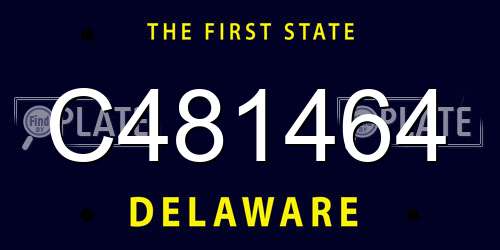 C481464 Delaware License Plate