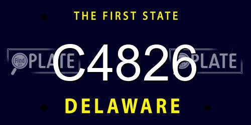 C4826 Delaware License Plate