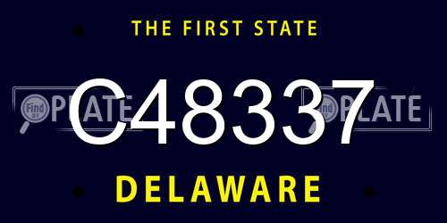 C48337 Delaware License Plate