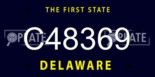 C48369 Delaware License Plate
