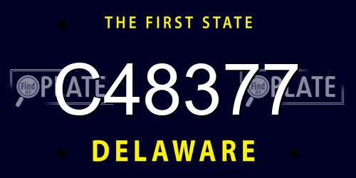 C48377 Delaware License Plate