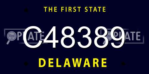 C48389 Delaware License Plate