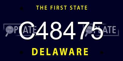 C48475 Delaware License Plate