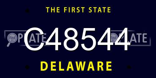 C48544 Delaware License Plate