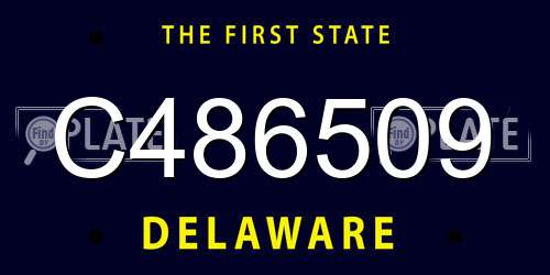 C486509 Delaware License Plate