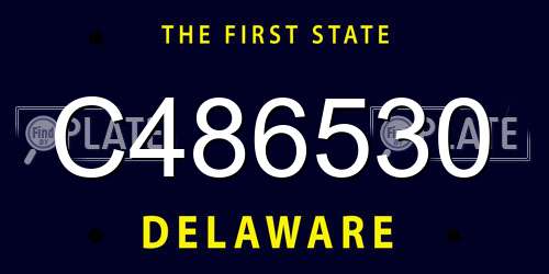 C486530 Delaware License Plate