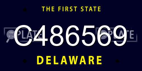 C486569 Delaware License Plate