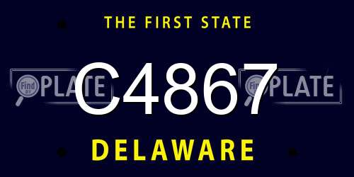 C4867 Delaware License Plate