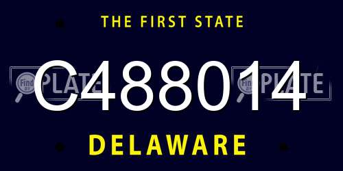 C488014 Delaware License Plate