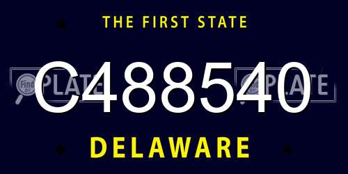 C488540 Delaware License Plate