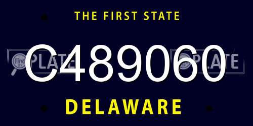 C489060 Delaware License Plate