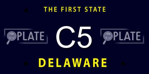 C5 Delaware License Plate